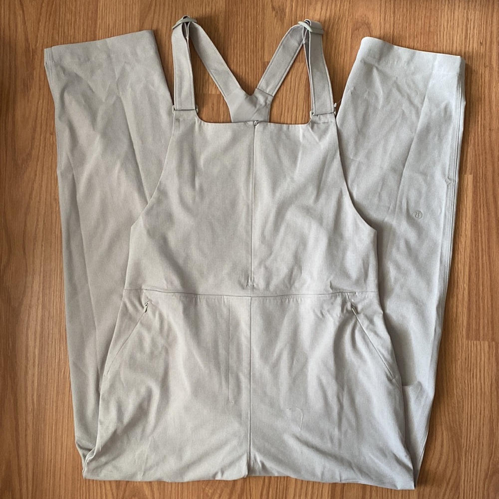 ❤️ Lululemon WovenAir Overalls Size 8 Raw Linen NWT